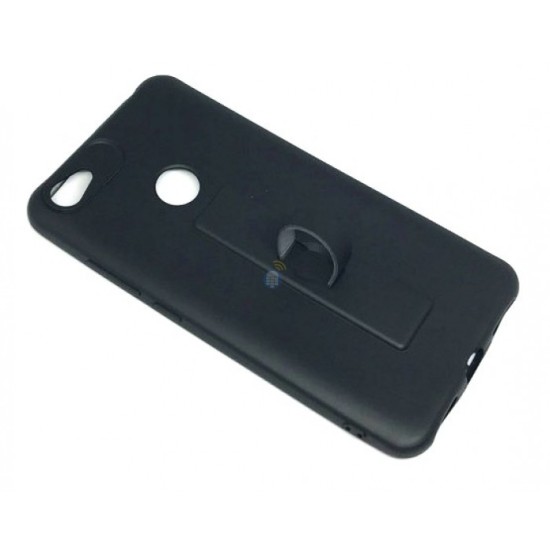 CAPA DE SILICONE MOTOMO COM ANEL DE DEDO PARA APPLE IPHONE 7G PRETO